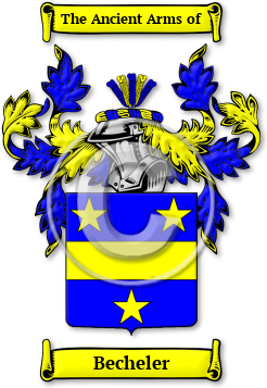 Becheler Family Crest Download (jpg) Legacy Series - 150 DPI