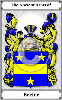 Becler Family Crest Download (JPG)  Book Plated - 150 DPI