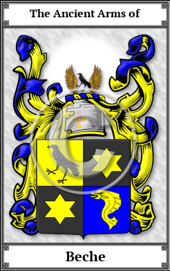 Beche Family Crest Download (JPG) Book Plated - 600 DPI