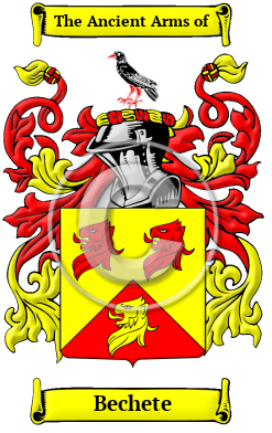 Bechete Family Crest/Coat of Arms