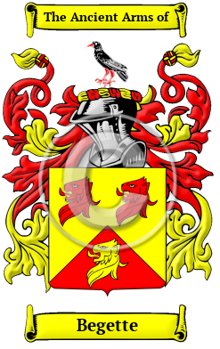 Begette Family Crest Download (JPG) Heritage Series - 600 DPI