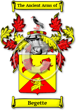 Begette Family Crest Download (jpg) Legacy Series - 150 DPI