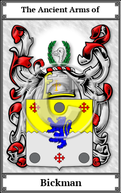 Bickman Family Crest Download (JPG) Book Plated - 600 DPI