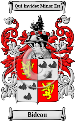 Bideau Family Crest/Coat of Arms