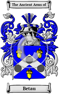 Betau Family Crest/Coat of Arms