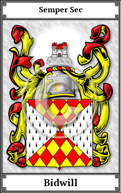 Bidwill Family Crest Download (JPG) Book Plated - 600 DPI