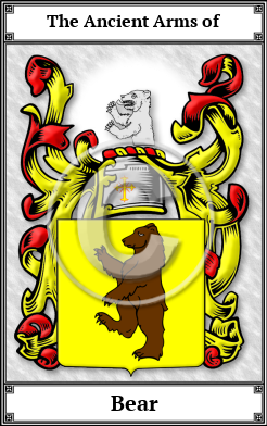 Bear Family Crest Download (JPG)  Book Plated - 150 DPI