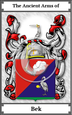 Bek Family Crest Download (JPG)  Book Plated - 150 DPI