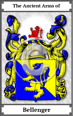 Bellenger Family Crest Download (JPG)  Book Plated - 150 DPI