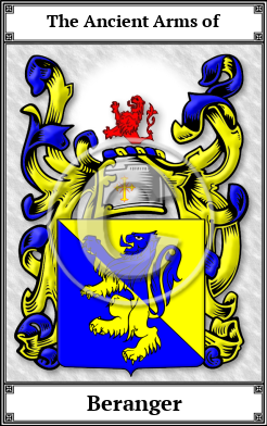 Beranger Family Crest Download (JPG) Book Plated - 600 DPI