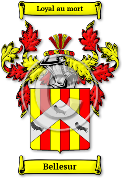 Bellesur Family Crest Download (jpg) Legacy Series - 150 DPI