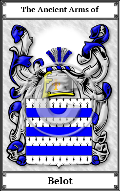 Belot Family Crest Download (JPG)  Book Plated - 150 DPI