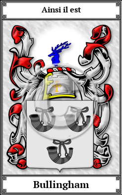 Bullingham Family Crest Download (JPG)  Book Plated - 150 DPI