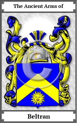 Beltran Family Crest Download (JPG)  Book Plated - 150 DPI