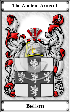 Bellon Family Crest Download (JPG)  Book Plated - 150 DPI