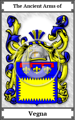 Vegna Family Crest Download (JPG)  Book Plated - 150 DPI