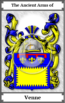Venne Family Crest Download (JPG)  Book Plated - 150 DPI