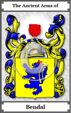 Bendal Family Crest Download (JPG)  Book Plated - 150 DPI
