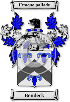 Bendeck Family Crest Download (jpg) Legacy Series - 150 DPI