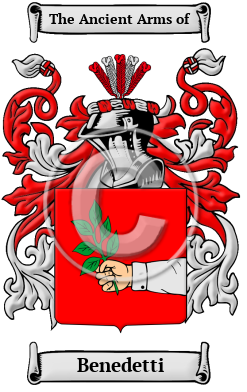 Benedetti Family Crest/Coat of Arms