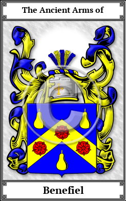 Benefiel Family Crest Download (JPG)  Book Plated - 150 DPI