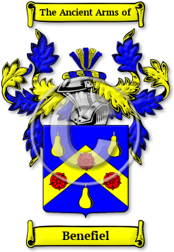 Benefiel Family Crest Download (jpg) Legacy Series - 150 DPI