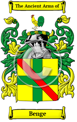 Benge Family Crest/Coat of Arms