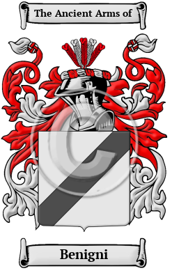 Benigni Family Crest/Coat of Arms