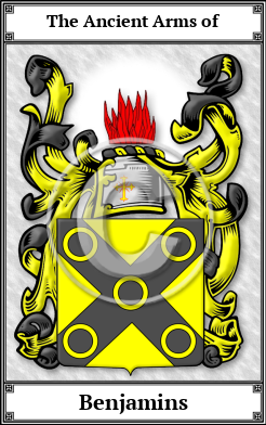 Benjamins Family Crest Download (JPG)  Book Plated - 150 DPI