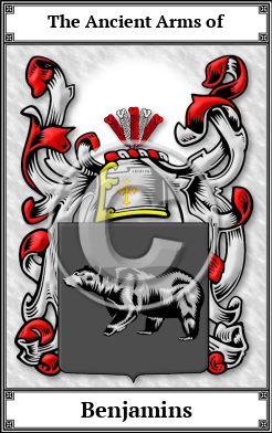 Benjamins Family Crest Download (JPG)  Book Plated - 150 DPI