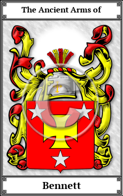 Bennett Family Crest Download (JPG)  Book Plated - 150 DPI
