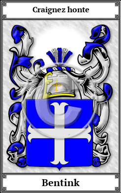 Bentink Family Crest Download (JPG) Book Plated - 600 DPI