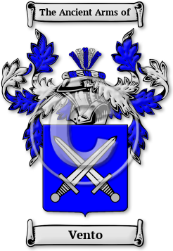 Vento Family Crest Download (jpg) Legacy Series - 150 DPI