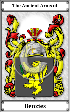 Benzies Family Crest Download (JPG)  Book Plated - 150 DPI
