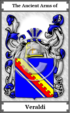 Veraldi Family Crest Download (JPG) Book Plated - 600 DPI