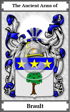 Brault Family Crest Download (JPG)  Book Plated - 150 DPI