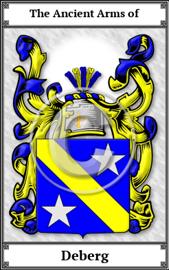 Deberg Family Crest Download (JPG) Book Plated - 600 DPI