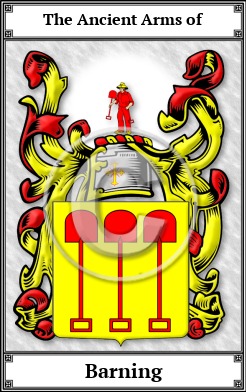 Barning Family Crest Download (JPG)  Book Plated - 150 DPI