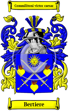 Bertiere Family Crest/Coat of Arms