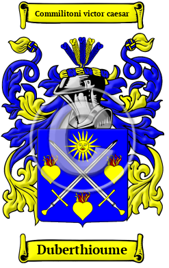 Duberthioume Family Crest/Coat of Arms