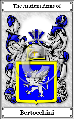 Bertocchini Family Crest Download (JPG)  Book Plated - 150 DPI