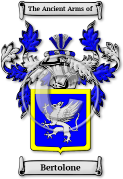 Bertolone Family Crest Download (jpg) Legacy Series - 150 DPI