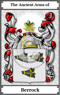 Berrock Family Crest Download (JPG) Book Plated - 600 DPI