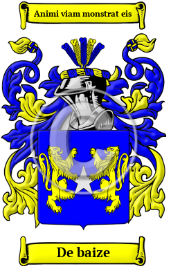 De baize Family Crest/Coat of Arms
