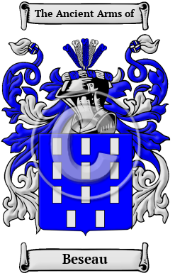 Beseau Family Crest/Coat of Arms