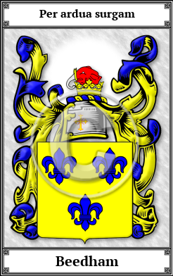 Beedham Family Crest Download (JPG)  Book Plated - 150 DPI