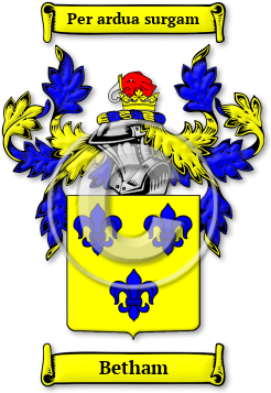 Betham Family Crest Download (jpg) Legacy Series - 150 DPI