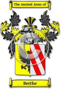 Berthe Family Crest Download (jpg) Legacy Series - 150 DPI
