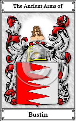 Bustin Family Crest Download (JPG)  Book Plated - 150 DPI