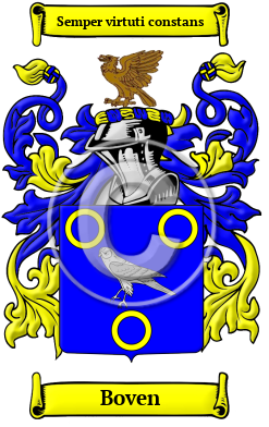 Boven Family Crest/Coat of Arms
